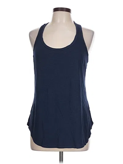 Pre-owned Carbon38 Tank Top Blue Halter Neckline Tops