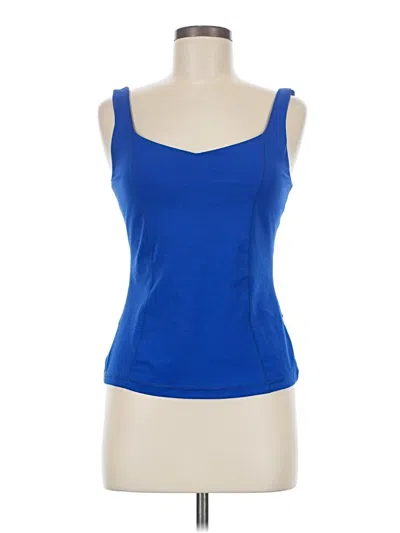 Pre-owned Carbon38 Tank Top Blue Strapless Neckline Tops