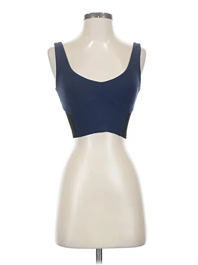 Pre-owned Carbon38 Tank Top Blue Strapless Neckline Tops