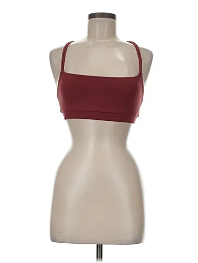 Pre-owned Carbon38 Tank Top Burgundy Halter Neckline Tops
