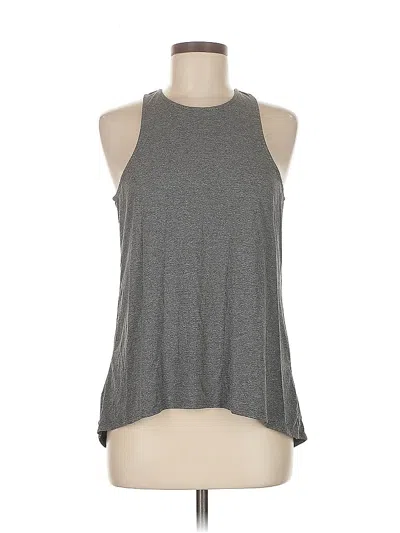 Pre-owned Carbon38 Tank Top Gray Halter Neckline Tops