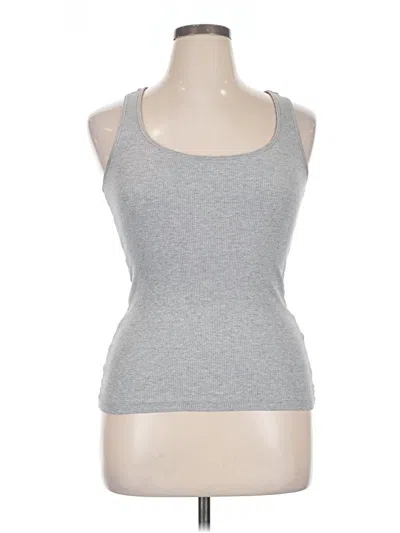 Pre-owned Carbon38 Tank Top Gray Halter Neckline Tops