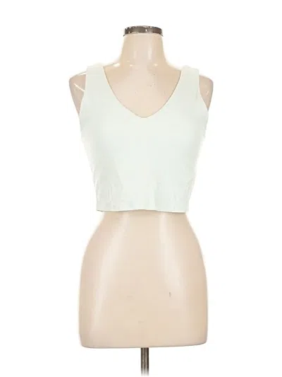 Pre-owned Carbon38 Tank Top Green Halter Neckline Tops