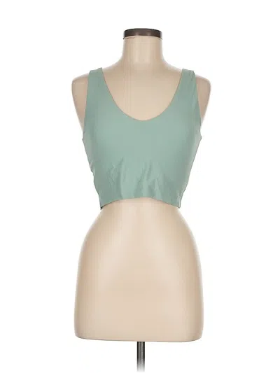 Pre-owned Carbon38 Tank Top Green Strapless Neckline Tops