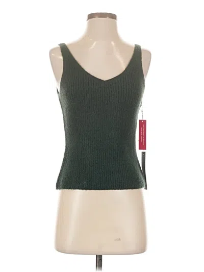 Pre-owned Carbon38 Tank Top Green Strapless Neckline Tops