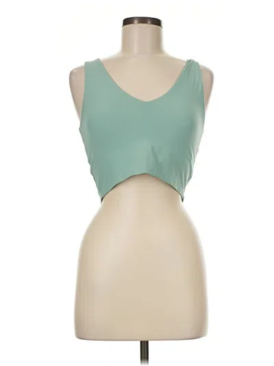 Pre-owned Carbon38 Tank Top Green Strapless Neckline Tops