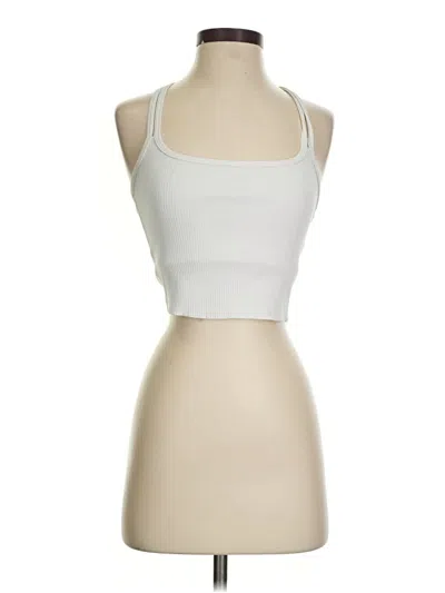 Pre-owned Carbon38 Tank Top Ivory Halter Neckline Tops In White