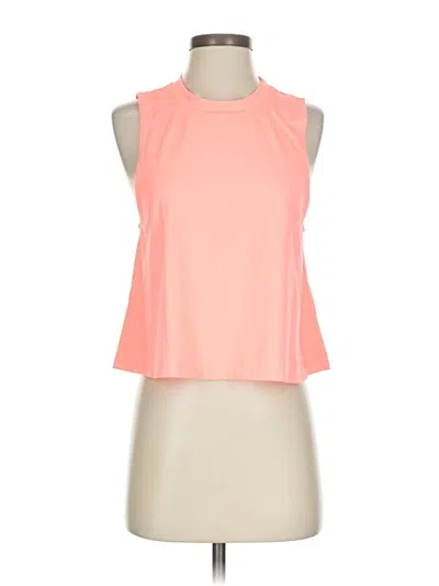 Pre-owned Carbon38 Tank Top Orange Halter Neckline Tops