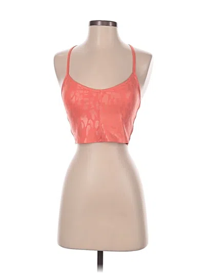 Pre-owned Carbon38 Tank Top Orange Halter Neckline Tops