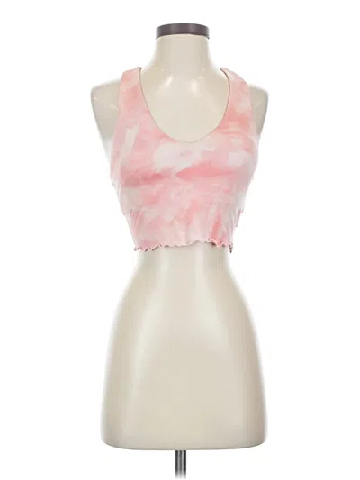 Pre-owned Carbon38 Tank Top Pink Halter Neckline Tops