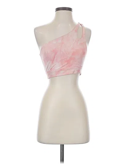 Pre-owned Carbon38 Tank Top Pink One Shoulder Neckline Tops