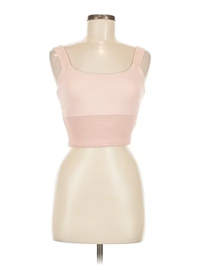 Pre-owned Carbon38 Tank Top Pink Strapless Neckline Tops