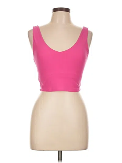 Pre-owned Carbon38 Tank Top Pink Strapless Neckline Tops