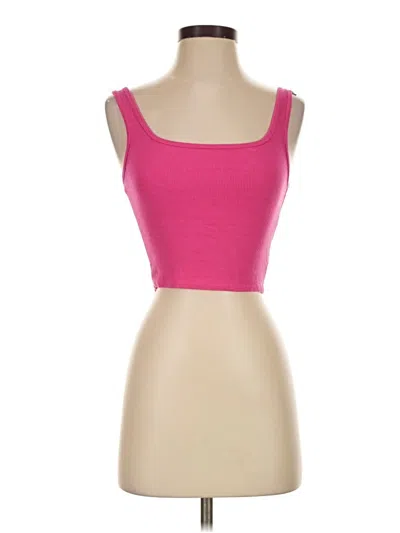 Pre-owned Carbon38 Tank Top Pink Strapless Neckline Tops