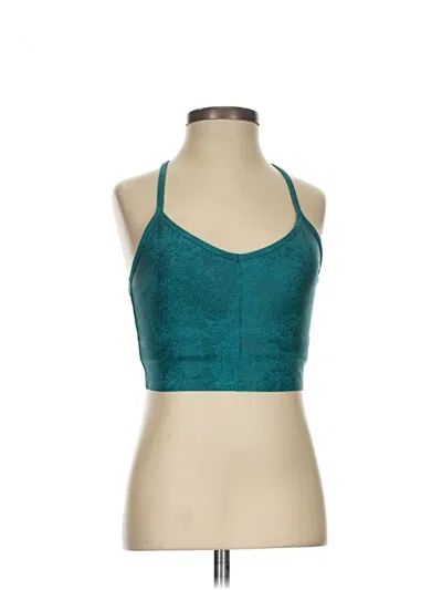 Pre-owned Carbon38 Tank Top Teal Halter Neckline Tops In Blue