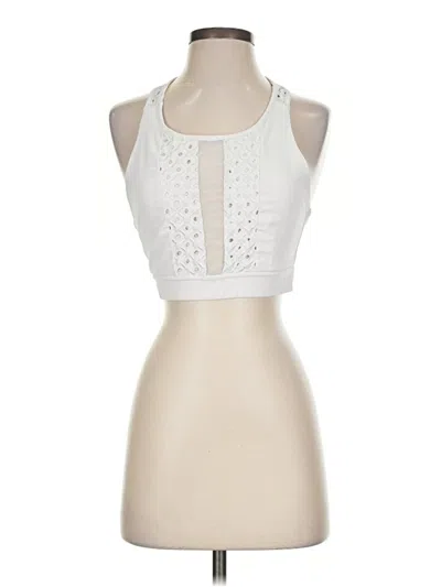 Pre-owned Carbon38 Tank Top White Halter Neckline Tops