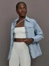 Carbon38 The Denim Shirt Jacket In Denim Blue