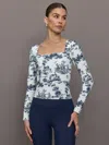 Carbon38 Toile Long Sleeve Top In Toile Print
