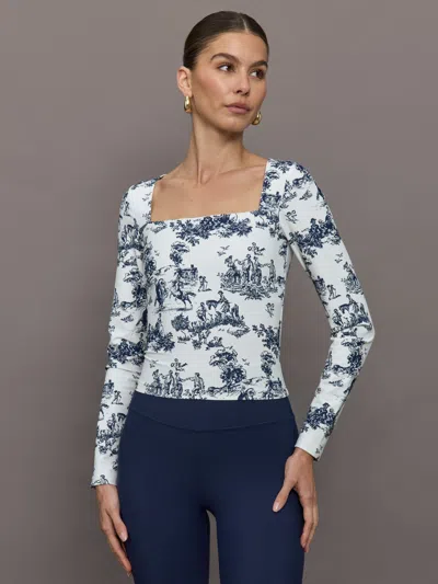 Carbon38 Toile Long Sleeve Top In Toile Print