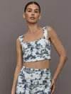 Carbon38 Toile Longline Sports Bra In Toile Print