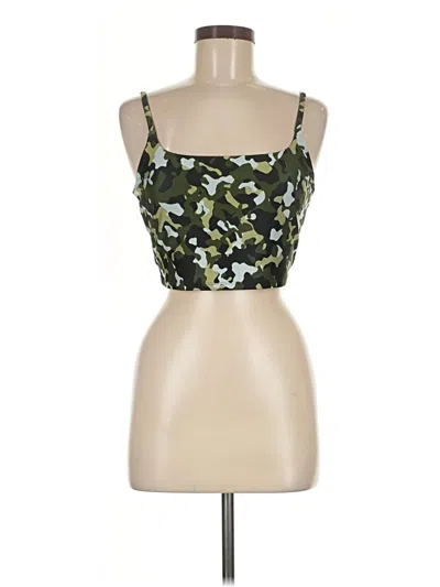 Pre-owned Carbon38 Tube Top Green Strapless Neckline Tops