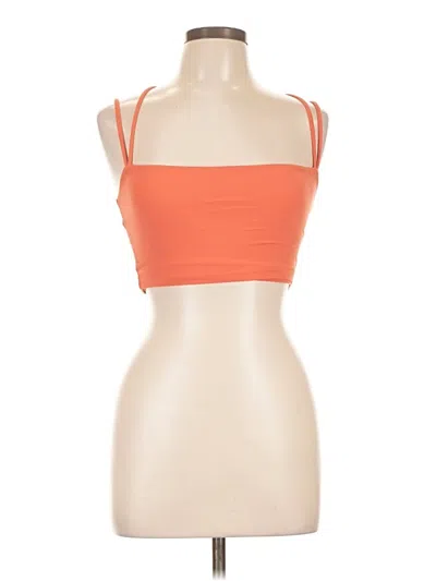 Pre-owned Carbon38 Tube Top Orange Strapless Neckline Tops