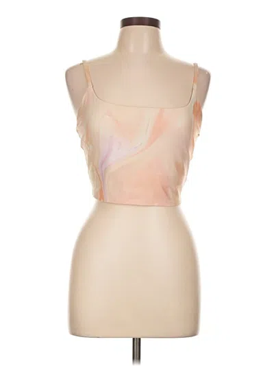 Pre-owned Carbon38 Tube Top Tan Strapless Neckline Tops
