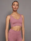 Carbon38 Wrap Bra In Heather Melt In Hawthorn Rose Heather