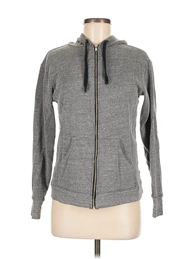 Pre-owned Carbon38 Zip Up Hoodie In Gray