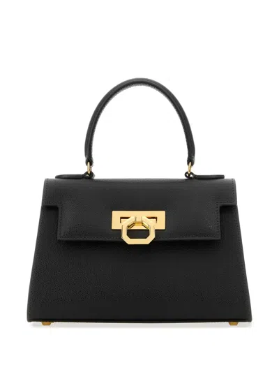 CARBOTTI BLACK GRETA 皮质手提包