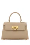 Carbotti Cappuccino Leather Greta Handbag