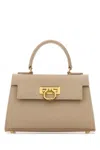 Carbotti Cappuccino Leather Greta Handbag