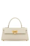 Carbotti Ivory Leather Masami Handbag