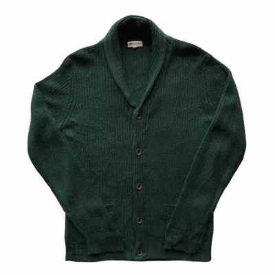 Pre-owned Cardigan X Vintage Knit Shawl Collar Natural Story Authentic Garment In Green