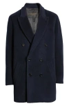 Cardinal Of Canada Logan Double Breasted Wool Topcoat In Navy
