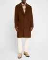 Cardinal Of Canada Men's Mercury Wool-mohair Topcoat In Rosewood
