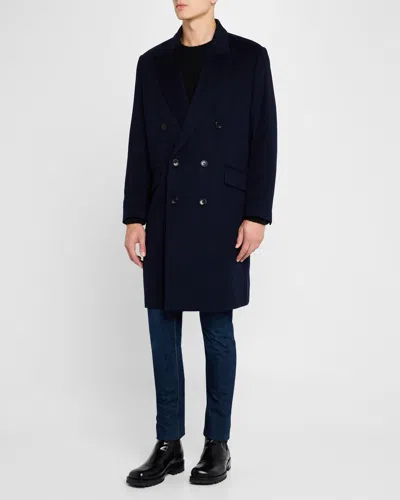 Cardinal Of Canada Men's Thomas Cashmere Overcoat In Navy