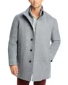 Cardinal Of Canada Mont Royal Wool & Cashmere Regular Fit Car Coat In Light Grey
