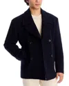 Cardinal Of Canada Wool & Cashmere Double Breasted Peacoat In Navy