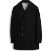 Cardinal Of Canada Wool Blend Peacoat In Black/grey