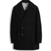 Cardinal Of Canada Wool Blend Peacoat In Black