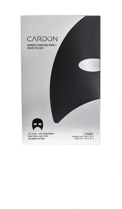 Cardon Bamboo Charcoal Mask & Beard Oil 4 Pack In N,a