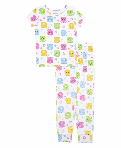 Care Bears Kids' Little And Big Girls Short Sleeve And Pant, 2-piece Pajama Set In Assorted