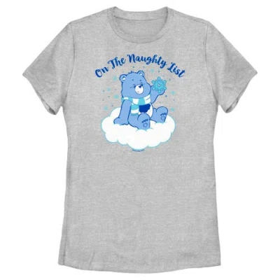 Care Bears Christmas Grumpy Bear On The Naughty List  Graphic T-shirt In Gray
