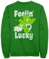 Care Bears Men's Paddy Animal Crew Fleece Pullover Sweatshirt In Green