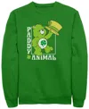Care Bears Men's Paddy Animal Crew Fleece Pullover Sweatshirt In Green
