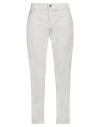 Care Label Woman Pants Off White Size 31 Cotton, Elastane In Off White