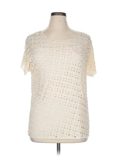 Pre-owned Care Of You Short Sleeve Blouse In White