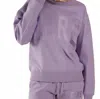 Care Tucker 90's Baggy Care Crewneck Sweatshirt In Lilac In Blue