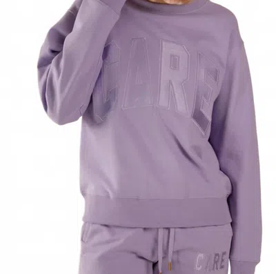 Care Tucker 90's Baggy Care Crewneck Sweatshirt In Lilac In Purple